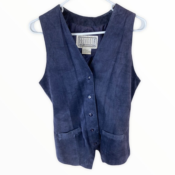 BB Dakota Jackets & Blazers - BB Dakota For BP Nordstrom Blue Leather Vest Med